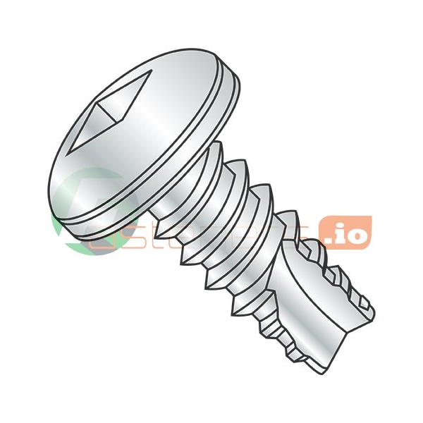 Newport Fasteners Thread Cutting Screw, #8 x 1 in, Zinc Plated Steel Pan Head Square Drive, 5000 PK 841618 - main